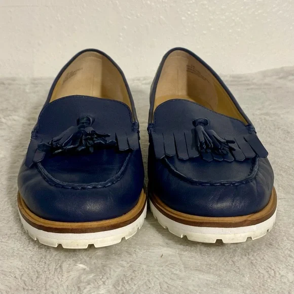 Talbots Navy Blue Leather Loafers Women’s Size 9.5M - Picture 4 of 9